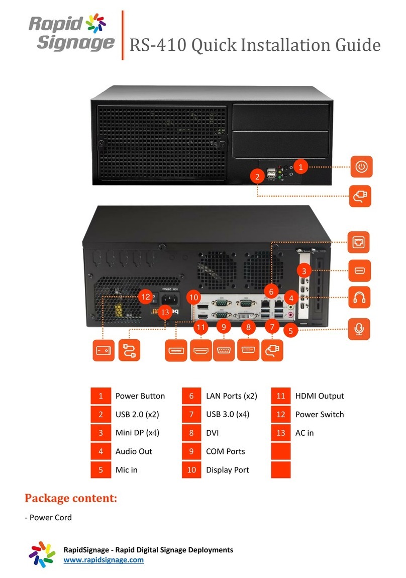 RapidSignage RS-410 User manual