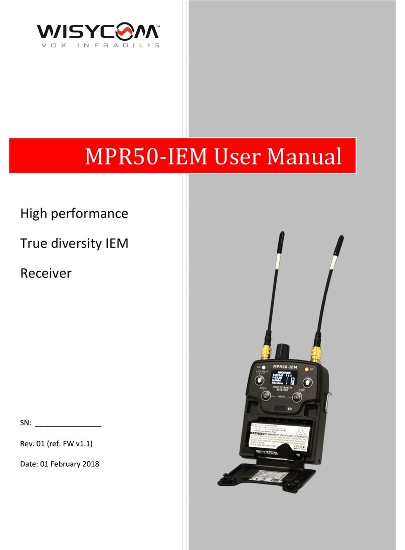 WisyCom MPR50-IEM user manual WisyCom MPR50-IEM user manual