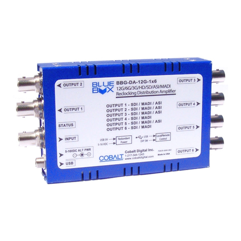 Cobalt Digital Inc BlueBox BBG-DA-12G-1x6 User manual