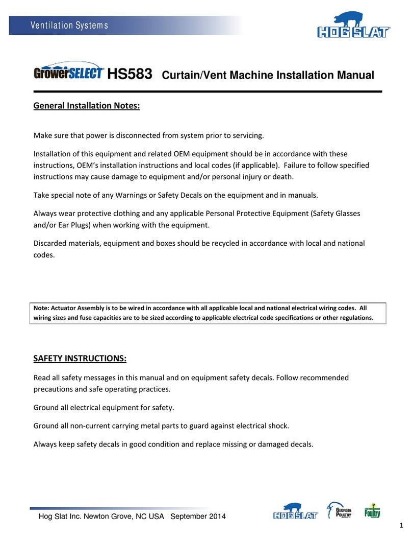 Grower Select HS583 installation manual
