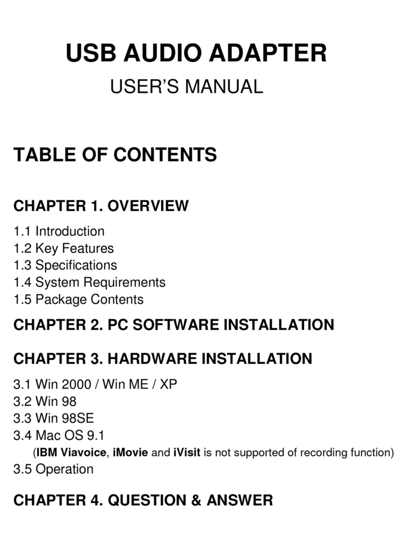 CoolGear USB Audio Adapter user manual