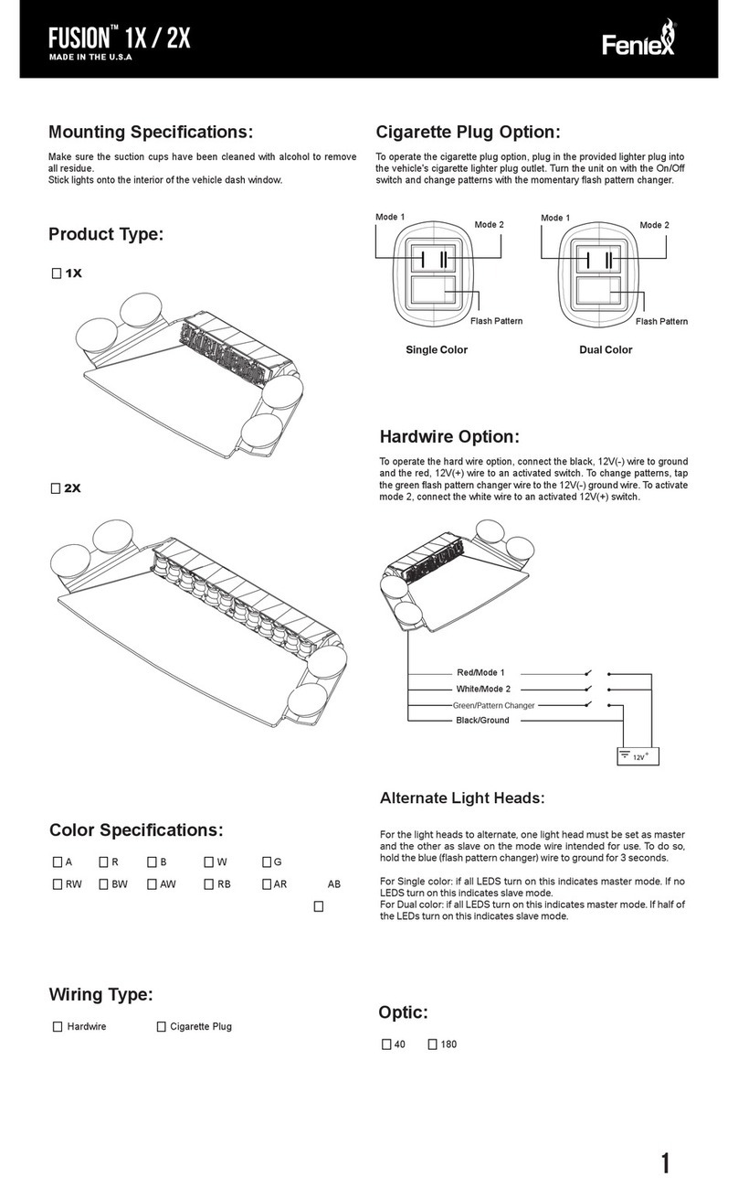 Feniex FUSION 1X manual