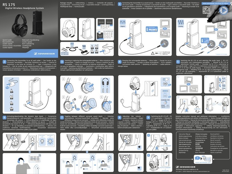 Sennheiser RS 175 quick guide