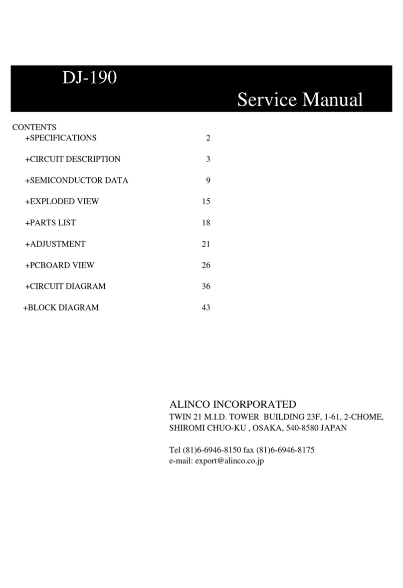Alinco DJ-190 Service manual