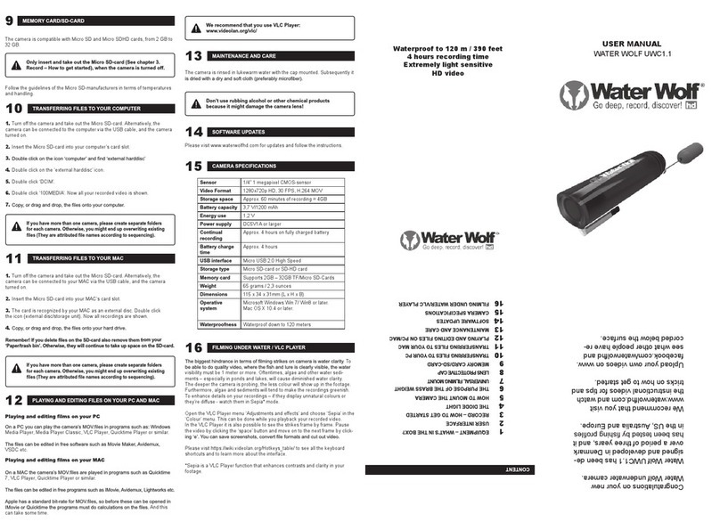 WATER WOLF UWC1.1 user manual