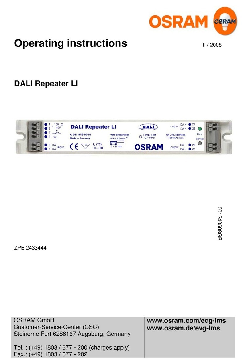 Osram DALI Repeater LI operating instructions