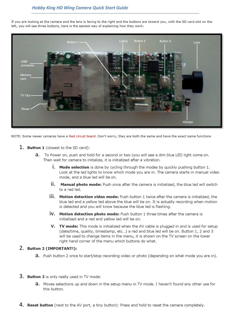 Hobby King HD Wing Camera User manual