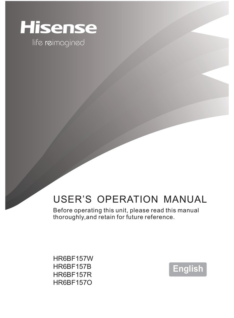 Hisense HR6BF157W Mounting instructions
