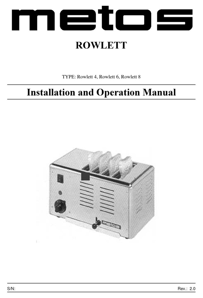 Metos Rowlett 4 User manual