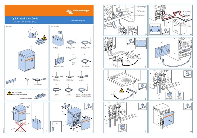 Victron energy MultiPlus 3000VA Quick installation guide