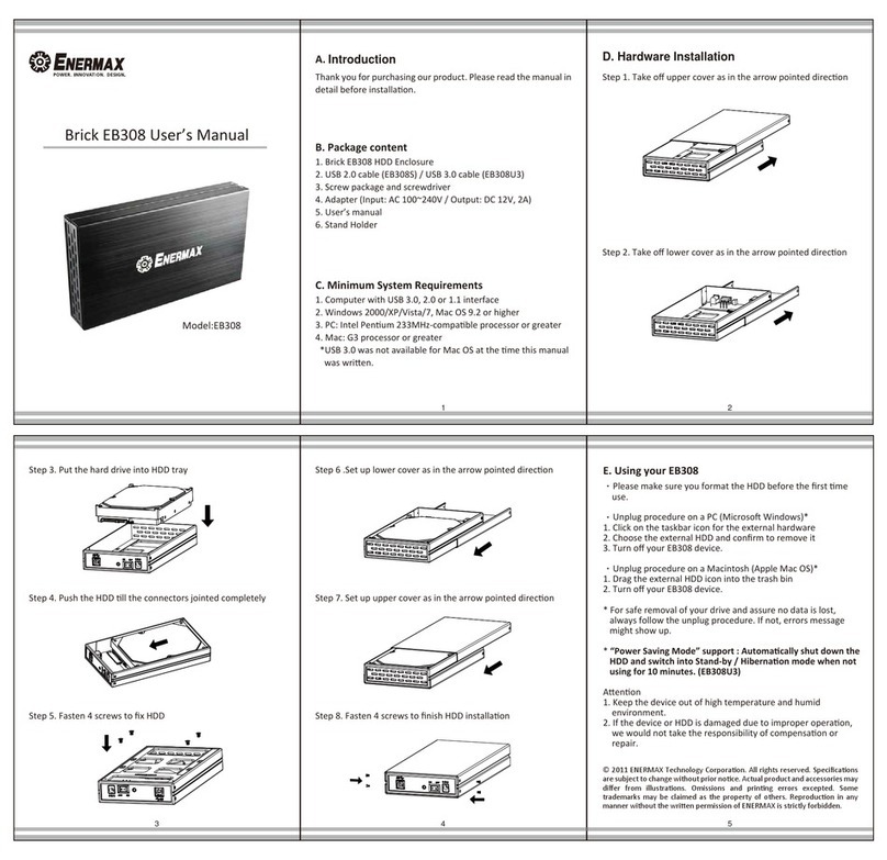 ENERMAX Brick EB308 User manual ENERMAX Brick EB308 User manual