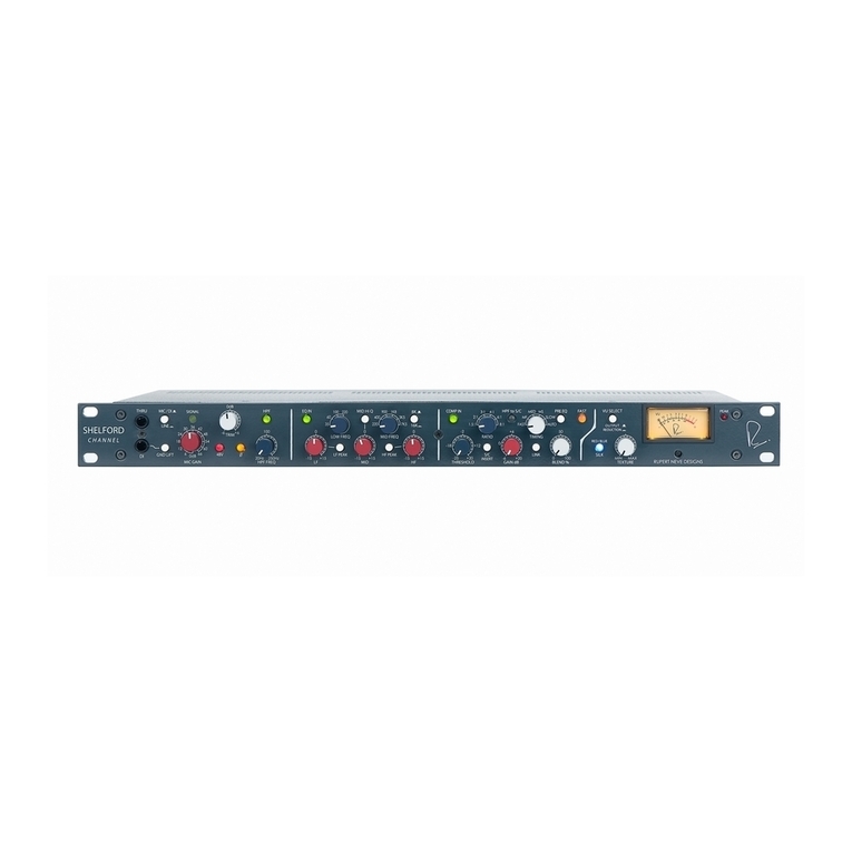 Rupert Neve Designs SHELFORD CHANNEL Operation manual