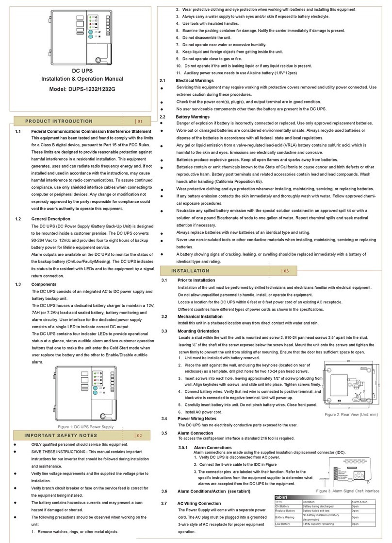 Delta Electronics DUPS-1232 User manual