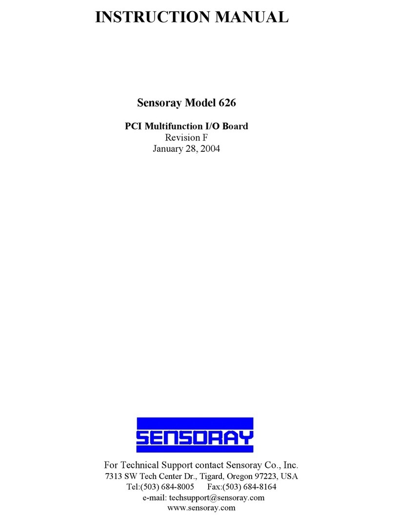Sensoray 626 instruction manual