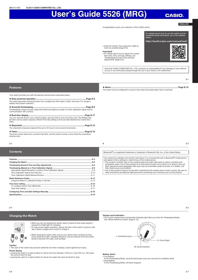 Casio 5526 MRG User manual