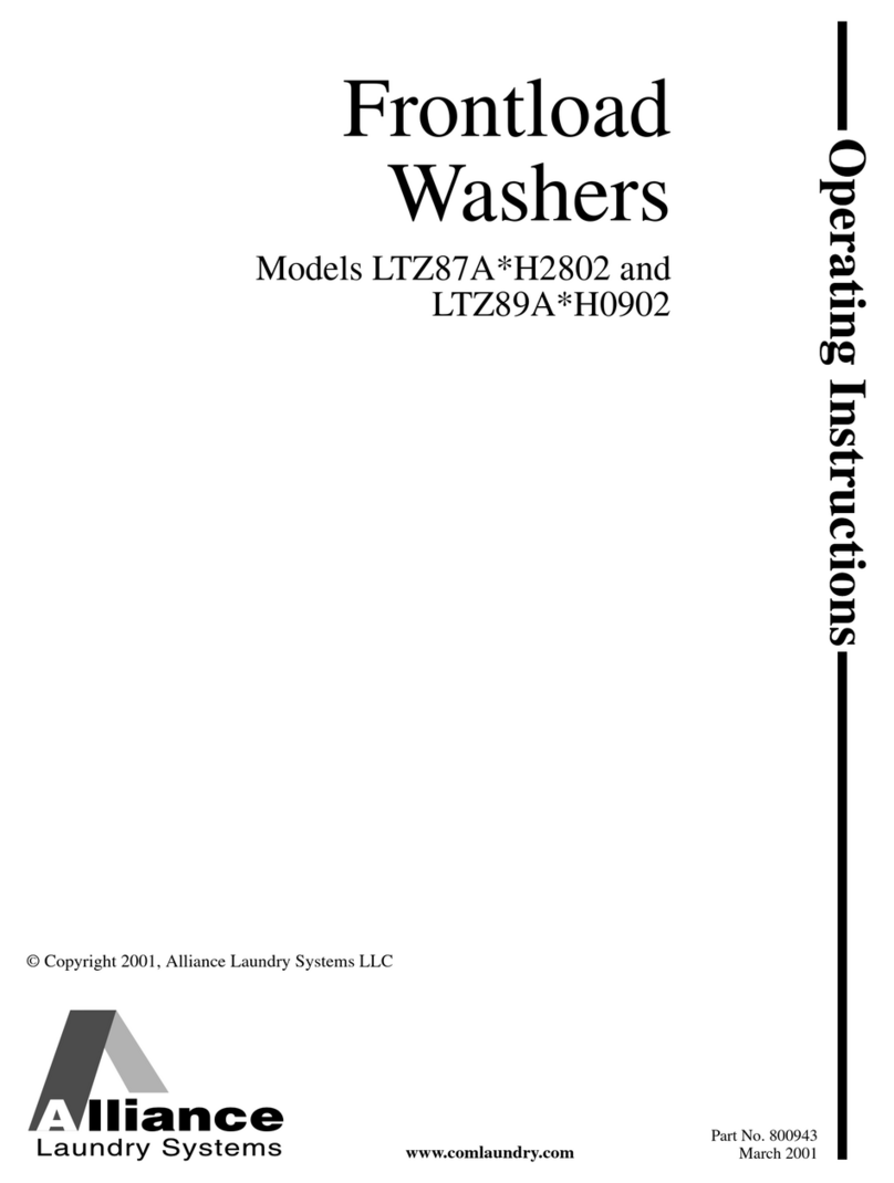 Alliance Laundry Systems LTZ87A*H2802 Series User manual