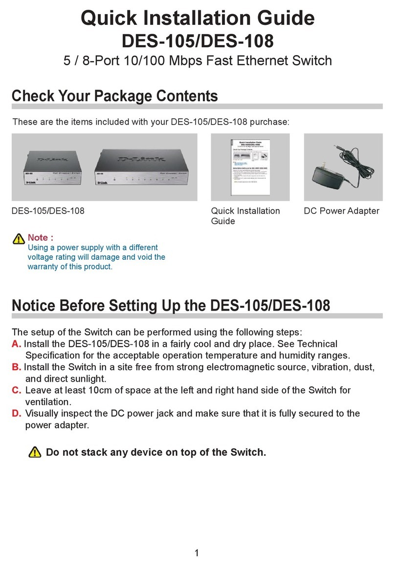 D-Link DES-105 User manual D-Link DES-105 User manual