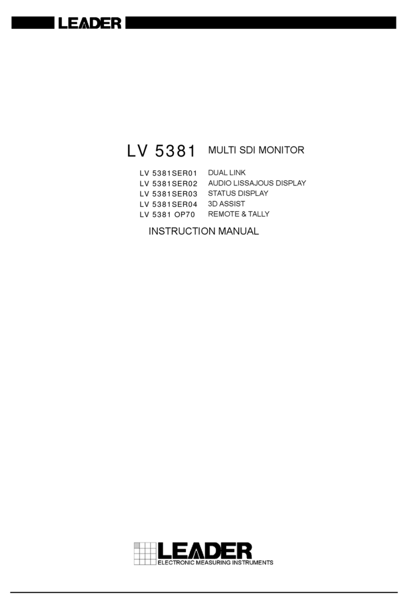 Leader LV 5381SER01 instruction manual
