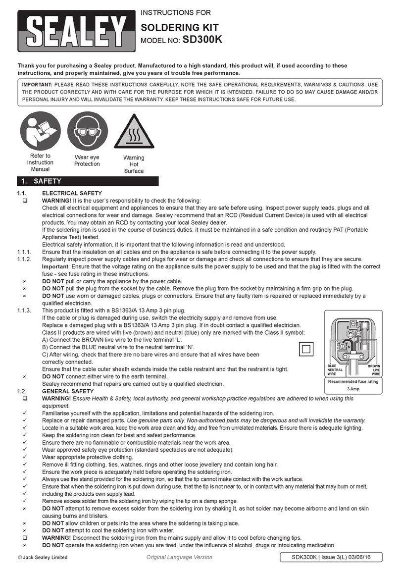 Sealey SD300K instruction manual
