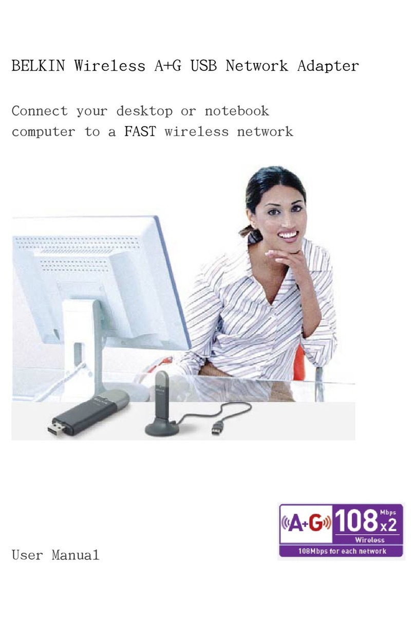 Belkin Dual-Band Wireless A+G USB Network Adapter... User manual