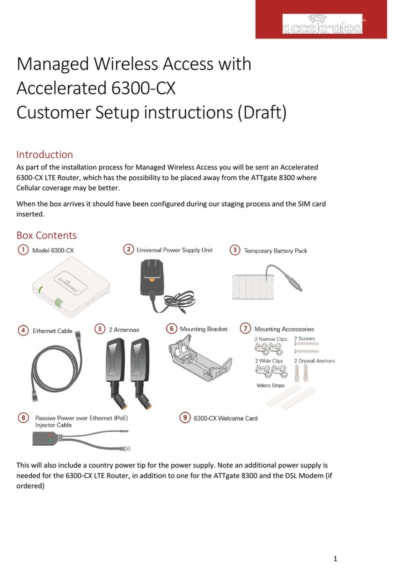 Accelerated 6300-CX Customer Setup instructions