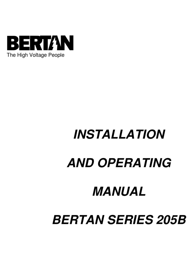 Bertan 205B series Installation and operating manual Bertan 205B series Installation and operating manual