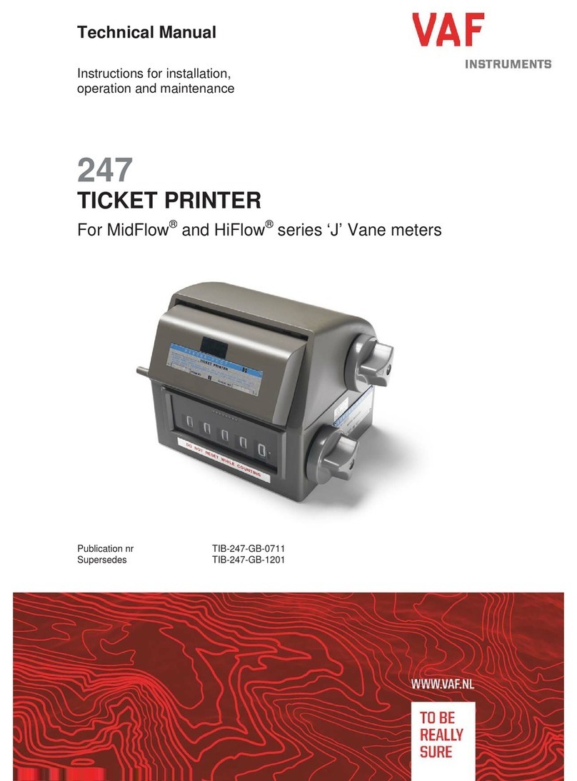 VAF instruments 247 User manual