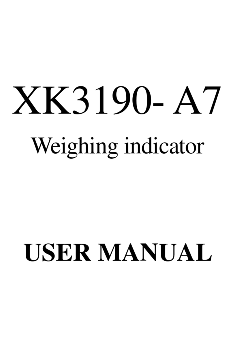 Yaohua Weighing System XK3190-A7 user manual Yaohua Weighing System XK3190-A7 user manual