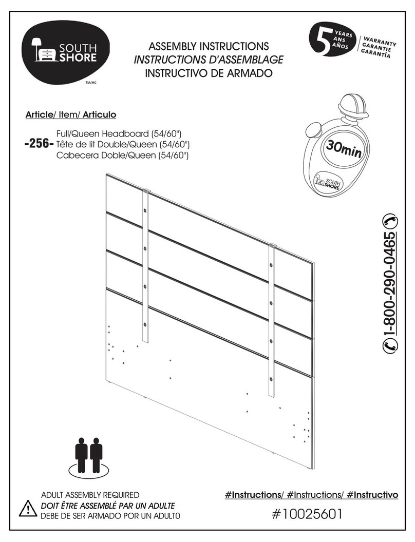 SouthShore 256 Assembly instructions