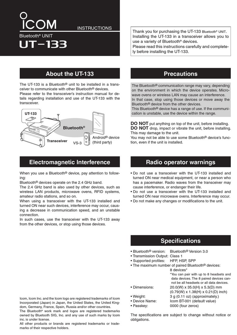 Icom UT-133 instructions