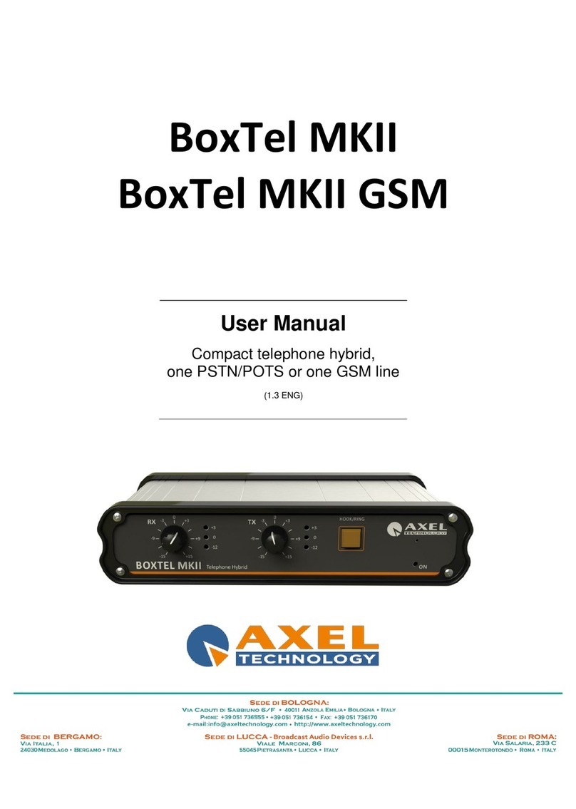 Axel BoxTel MKII GSM user manual