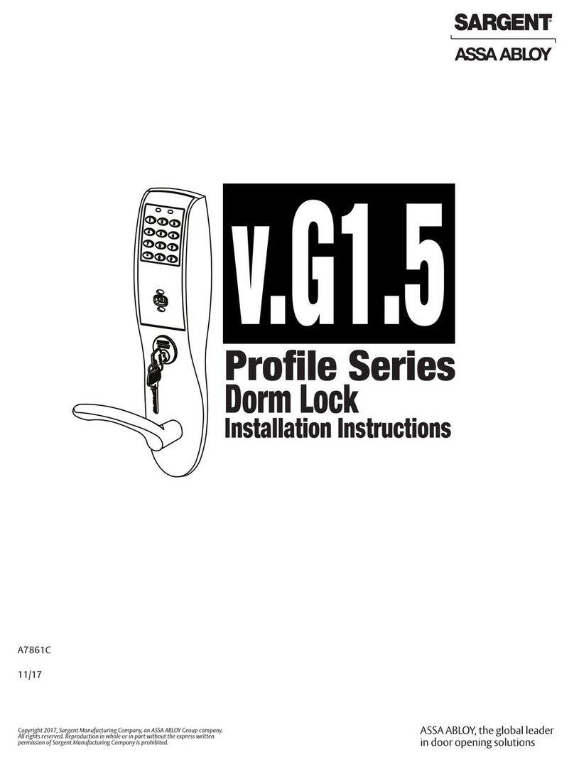 Sargent Profile Series installation instructions