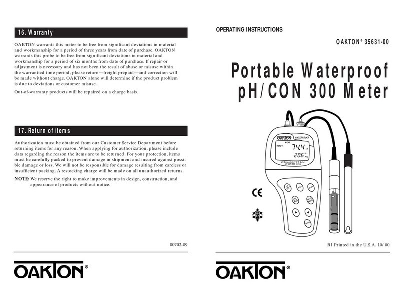 Oakton 35631-00 User manual