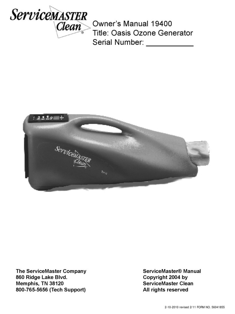 ServiceMASTER Clean Oasis Plus Information & operating instructions