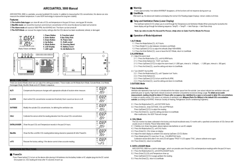 TFA Dostmann AIRCO2NTROL 3000 User manual