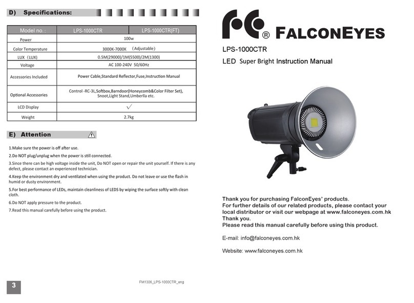 Falconeyes LPS-1000CTR User manual