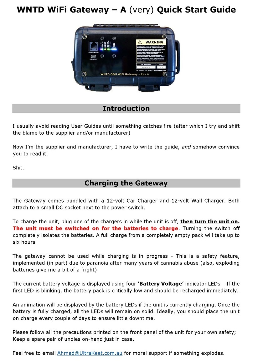Ultrakeet WNTD WiFi Gateway quick start guide