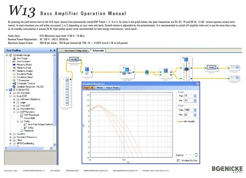 Boenicke audio W13 Operation manual