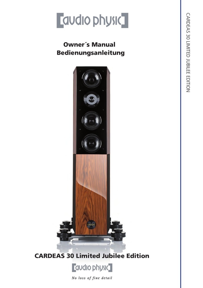 Audio Physic CARDEAS 30 owner's manual