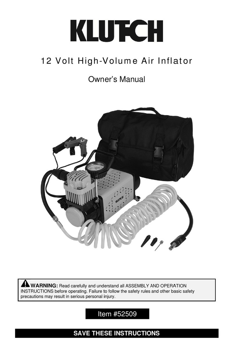 Klutch 52509 owner's manual