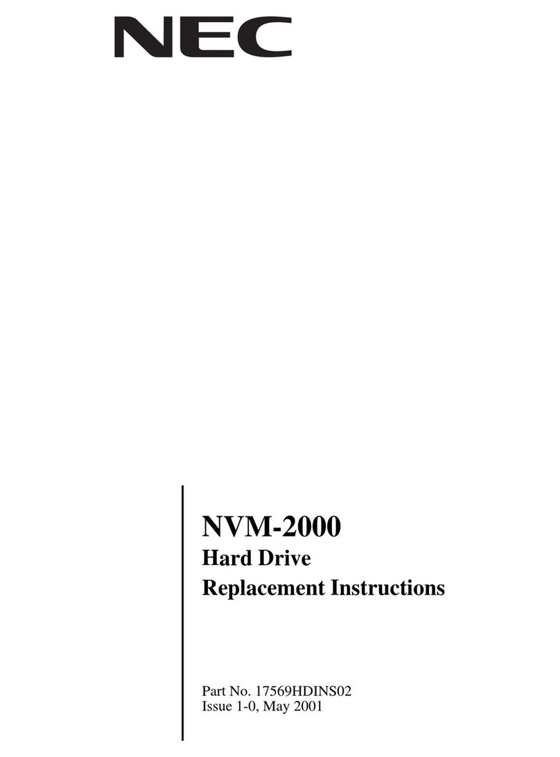 NEC NVM-2000 Replacement instructions