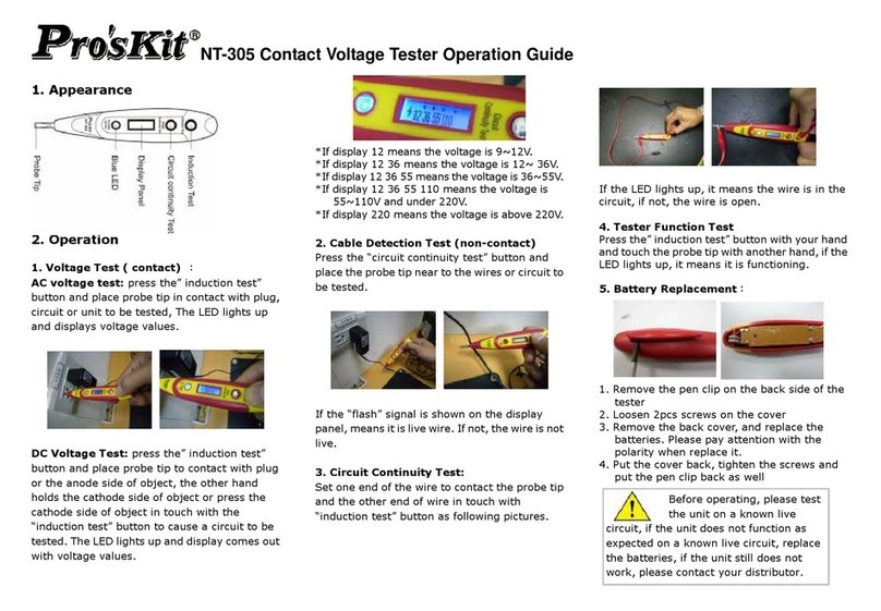 ProsKit NT-305 Operation guide