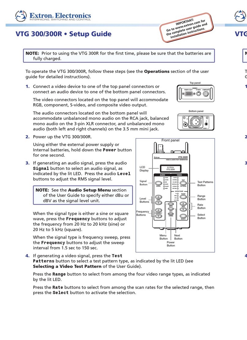 Extron electronics VTG 300 Service manual