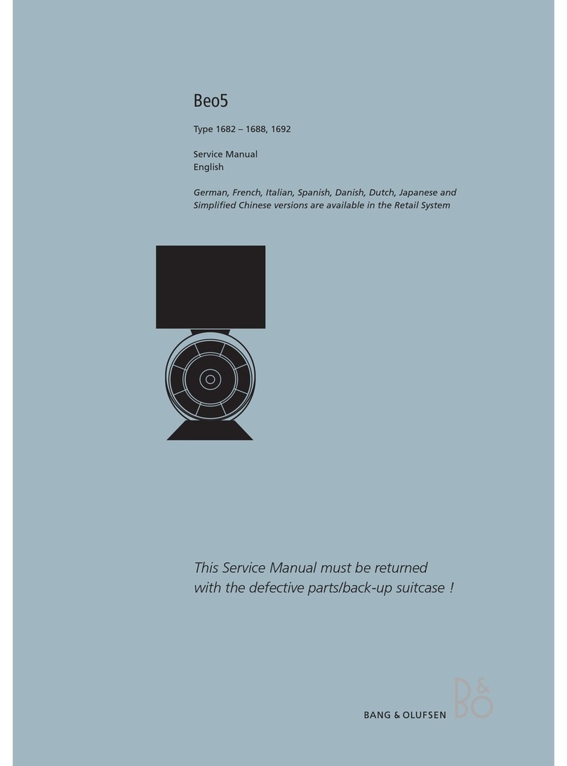 Bang & Olufsen Beo5 User manual