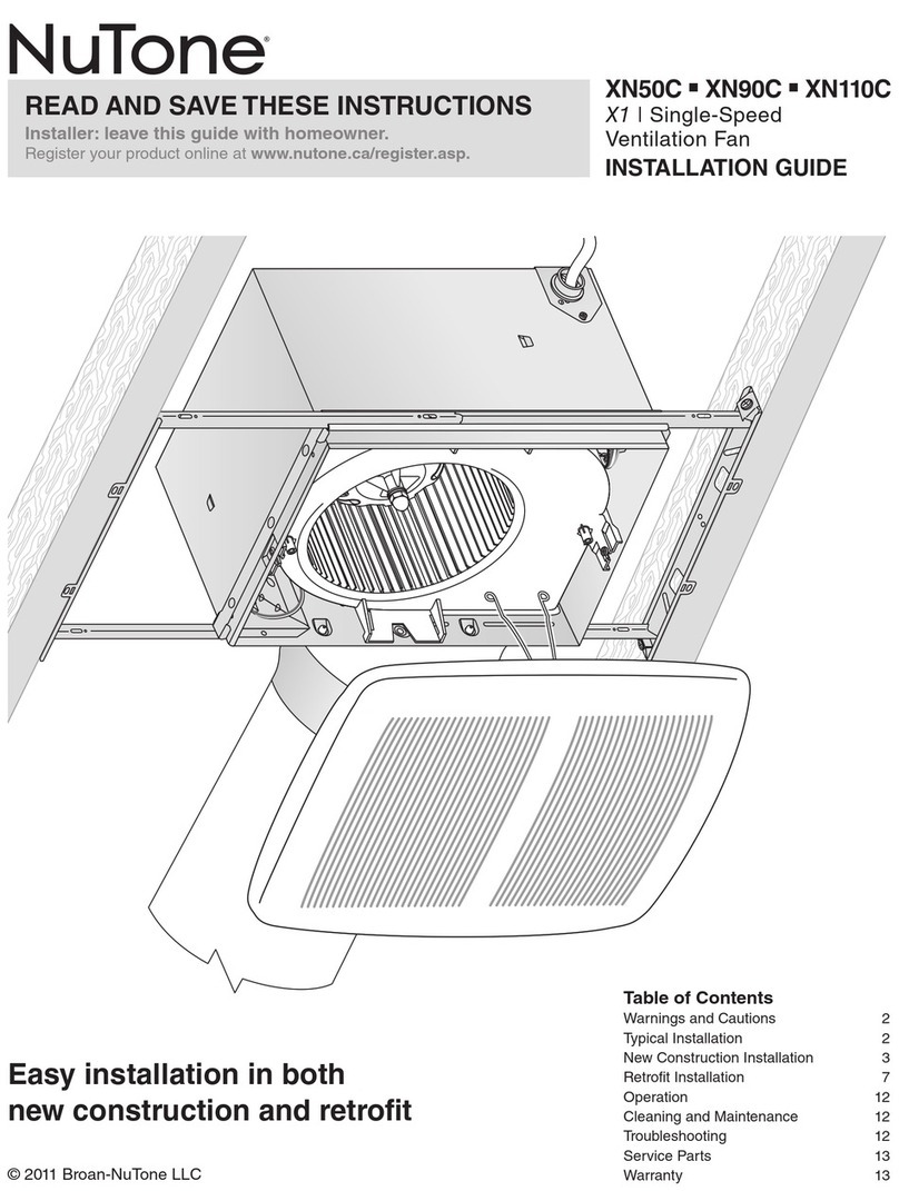 NuTone XN110C User manual