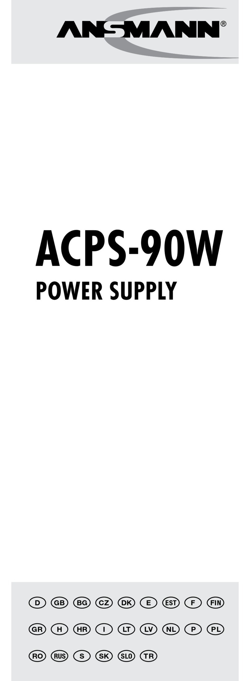 ANSMANN ACPS-90W User manual