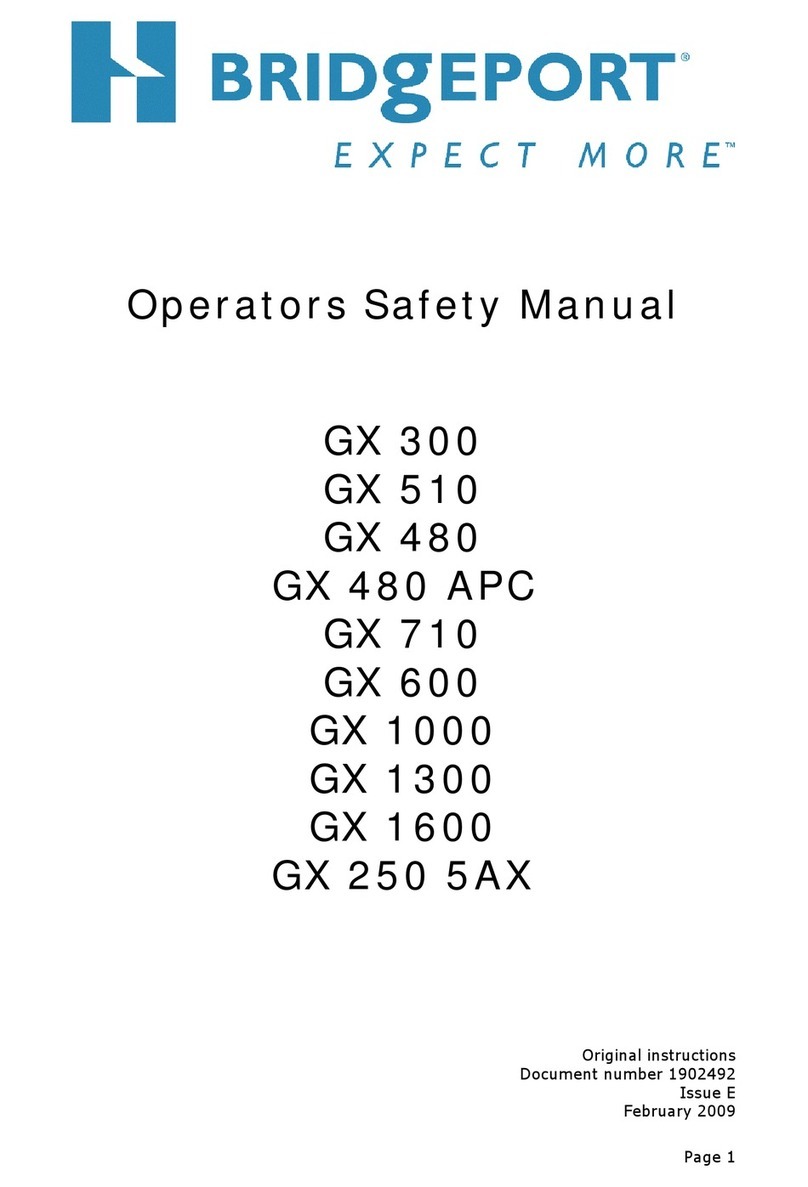 Bridgeport GX 300 Operators safety manual