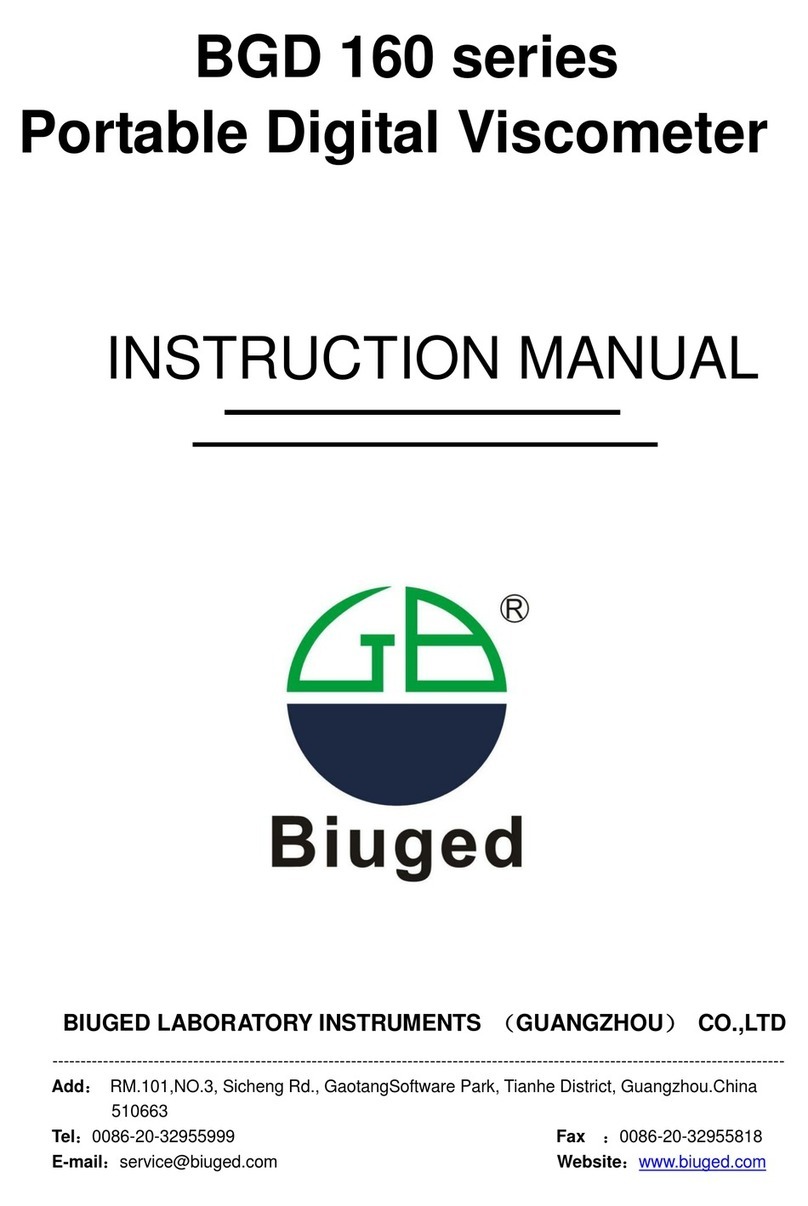 Biuged Laboratory Instruments BGD 160/1 instruction manual Biuged Laboratory Instruments BGD 160/1 instruction manual