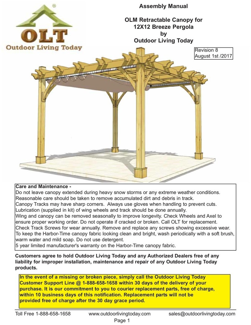 OLT OLM Retractable Canopy Assembly manual
