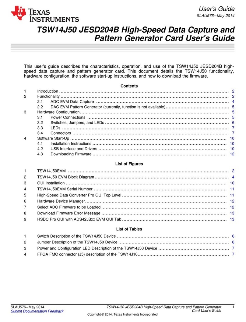 Texas Instruments TSW14J50 User manual